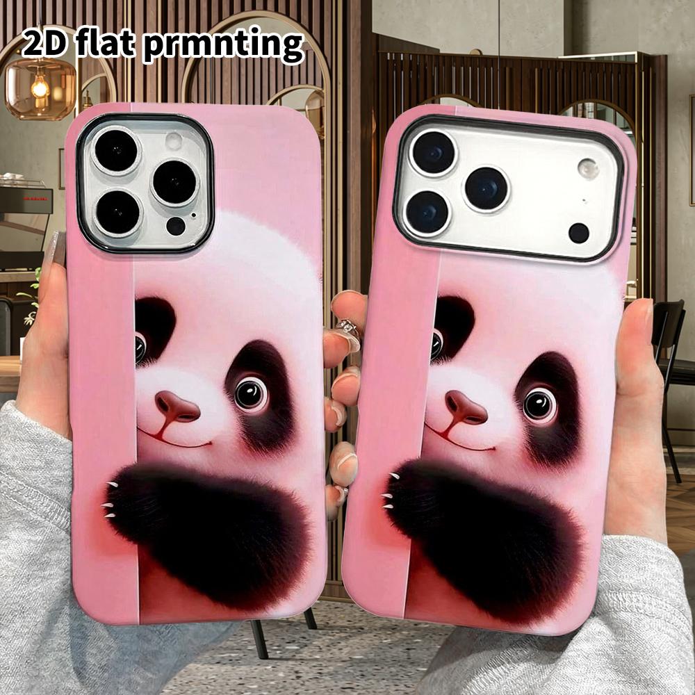 Phone Case: 2D Flat Design Suitable for iPhone 18 17 16 15 14 13 Pro Film Protective Case, Couple Style, Probe Little Panda, Christmas and Halloween G