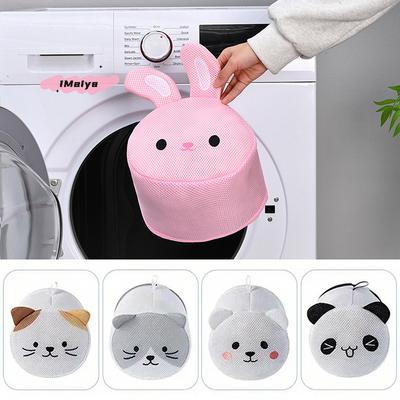 M-1Pc Rabbit Laundry Bag Anti-Deformation Mesh Washing Pouch For Bras, Underwear, Lingerie Machine-wash Special Home Travel Use