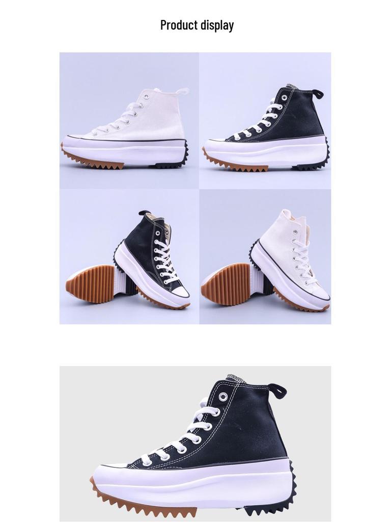 Damen High-Top Dicksohlige Rutschfeste Plateau Canvas Schuhe - Xiao Zhan Stil