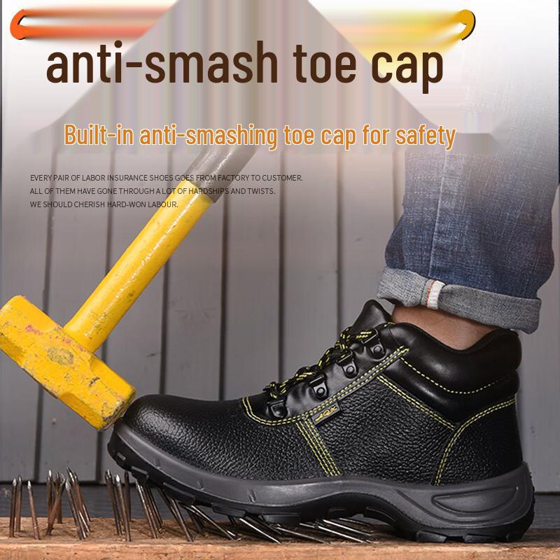 Bo Zong Men s Steel Toe Safety Work Shoes 42