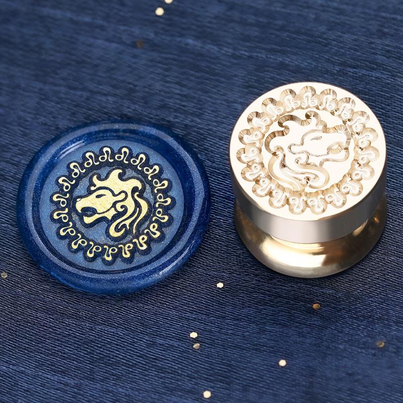 Signs Of The Zodiac Wax Seal Stamp Classic Sealing Wax Stamps Wedding Cards Envelope Card Gifts Wedding Invitation Decor