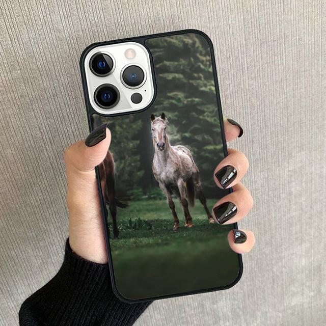 Horse Animal Phone Case For iPhone 17 Air 16 15 14 plus 12 13 Pro max Soft Bumper Shell Cover coque