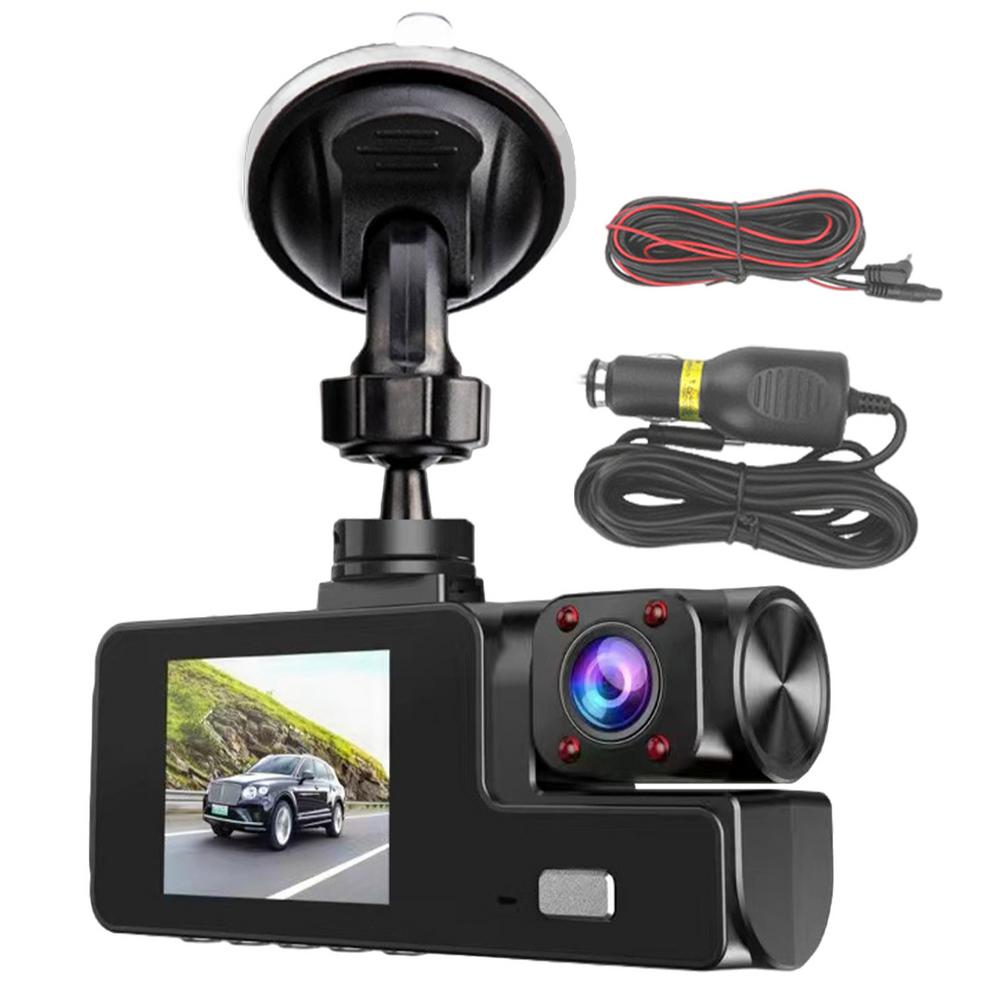 Oto İçin Ön Park Kamerası 1080P Yüksek Çözünürlüklü Araç Kamerası Çift Lens Gece Görüşü Kamyon Gösterge Paneli Kamerası Yüksek Çözünürlüklü