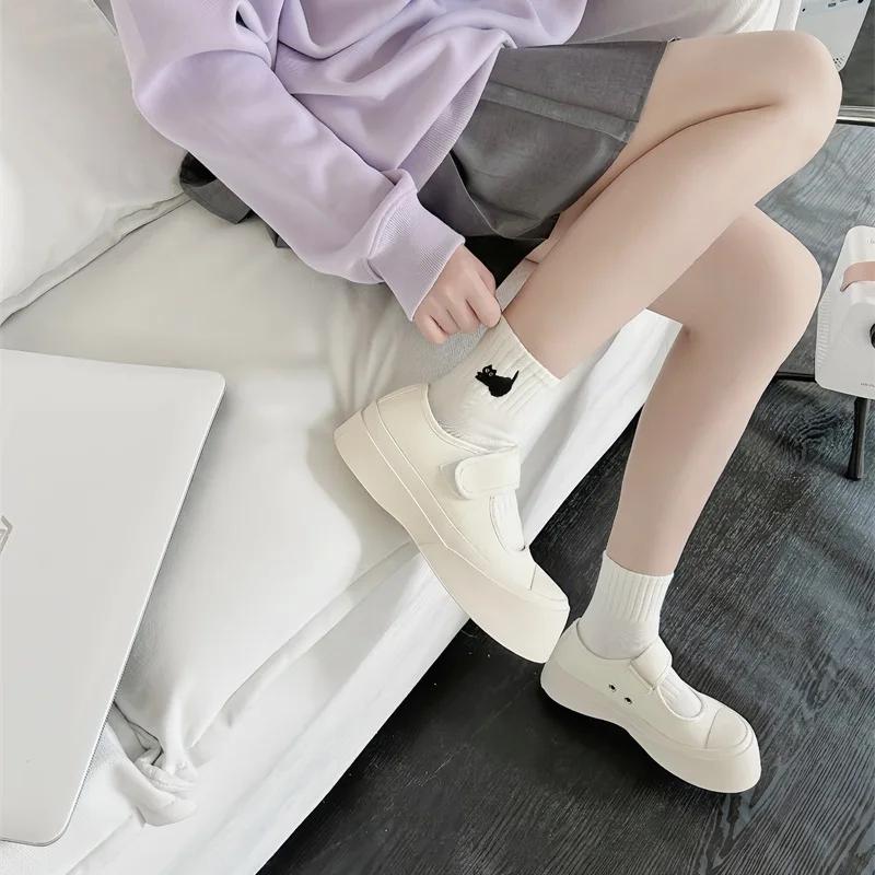 Damen Frühlings Sommer Mittelschaft Baumwollsocken Niedliche Katzen Socken Koreanische Mode Süßer Stil Kawaii Calcetines Animalitos Für Mädchen Geschenk