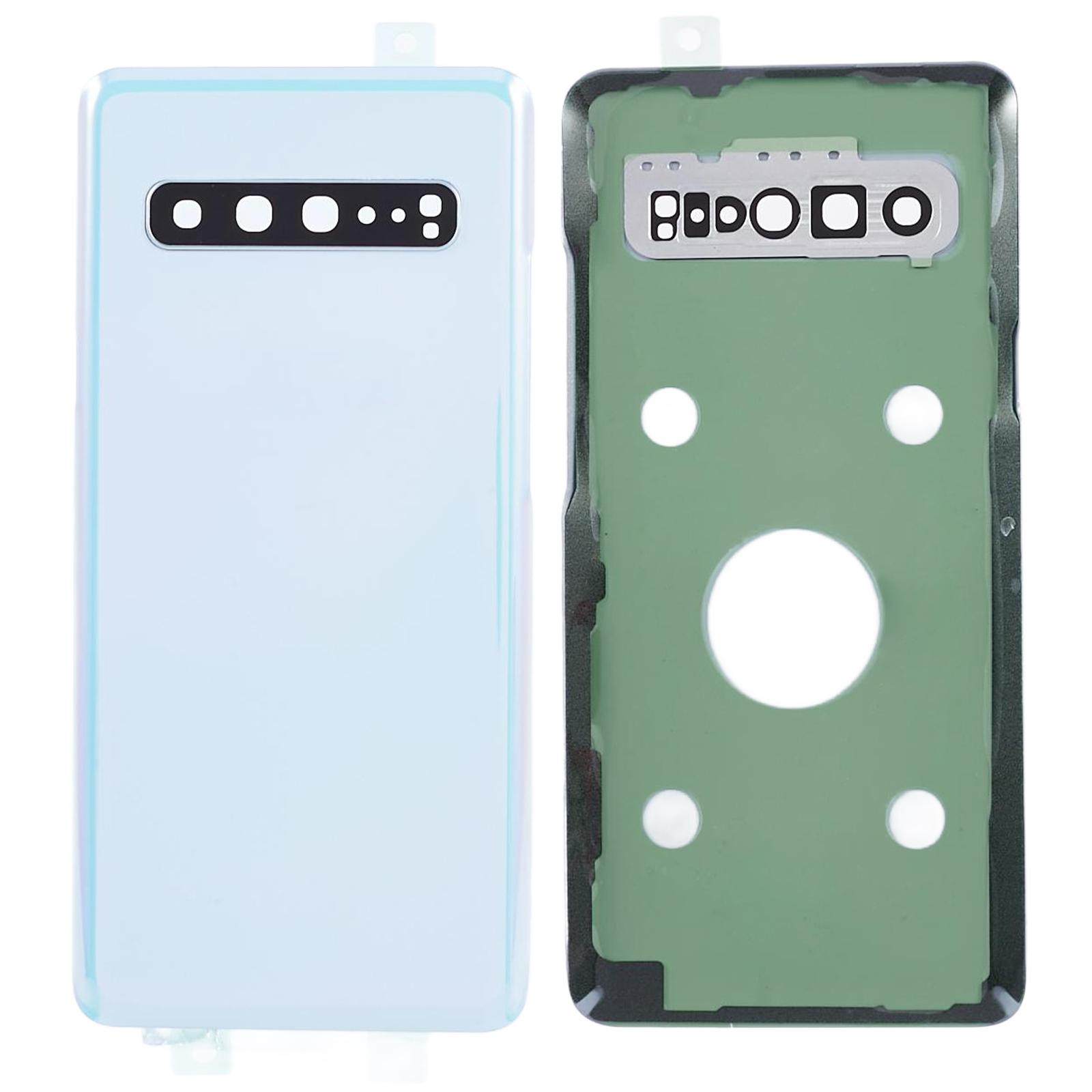 

For Samsung Galaxy S10 5G G977 Battery Housing with Adhesive Sticker+Camera Lens Cover (without Logo) Silver