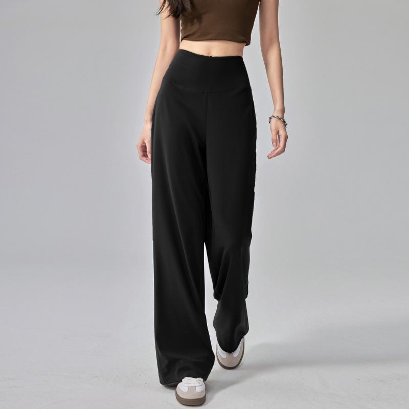 Women s Outdoor High-Waist Yoga & Running Wide-Leg Pants Small
