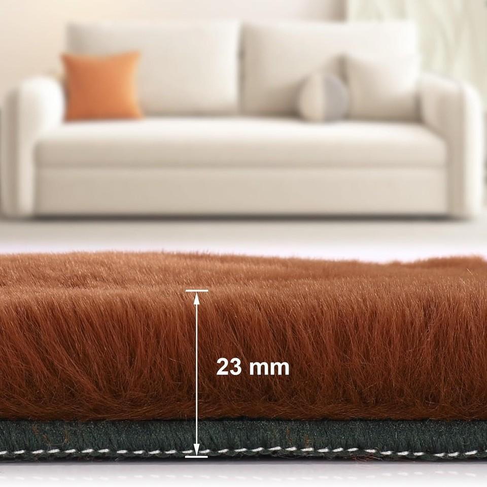 Carpet Living Room Faux Fur Luxury Plush Deep Pile Shaggy Soft Washable