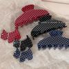 Korean Retro Polka Dot Fan-Shaped Acetate Hair Claw Clip