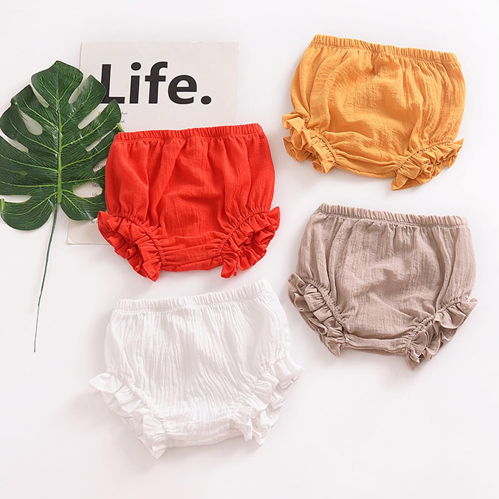 Buffydeer Baby Pumpkin Bloomer Newborn Underwear for Girls and Soft Cotton Bottoms Pants, Overpants, Shorts, 2-Piece Set, Boys, Breathable, (90,