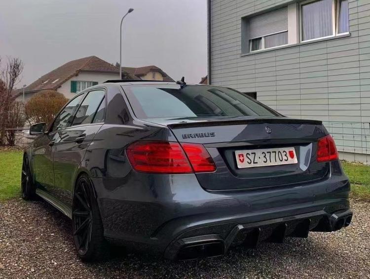 Mercedes-Benz E-Class W212 E63 Carbon Fiber Body Kit: Front & Rear Bumpers, Front Lip, Side Skirts, Rear Lip, Tail Wing, Hood.