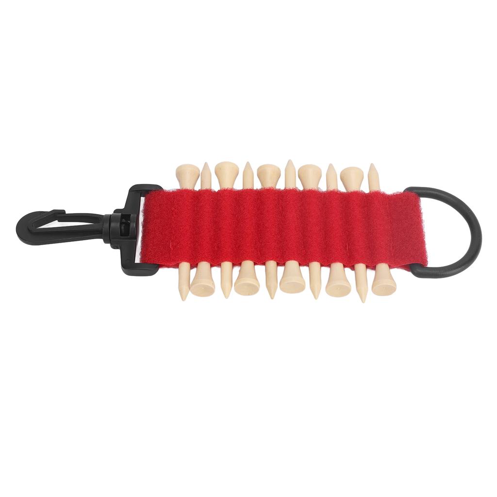 10 Tees Golf Tee Holder with Hook Multifunction Practical Portable Golf Tee Carrier Storage Bag for