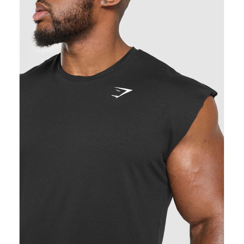 Gymshark Critical Cut Off Tank Black A1a2s Bb2j