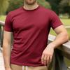 Fashion Europe, America, summer solid color round neck short sleeve pure cotton casual sports simple T-shirt top
