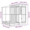Vidaxl Aviary with Extension, Silver, 209X203X216 Cm, Steel