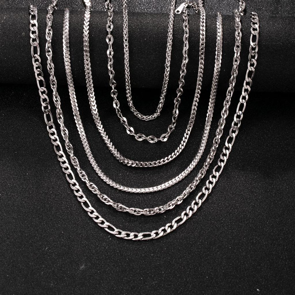 Men's Stainless Steel Cuban Chain Necklace - Versatile Fashion Accessory