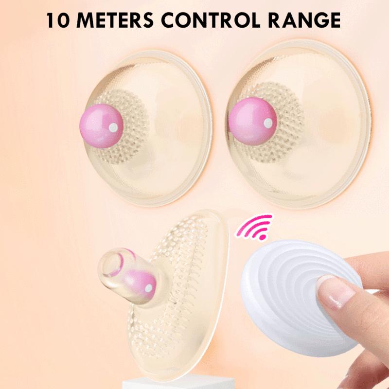 Breast Enlargement Stimulation Nipple Vagina Clitoris Sucker For Women Clit Vibrator Vacuum Pump Cover Adult Masturbator Sex Toy