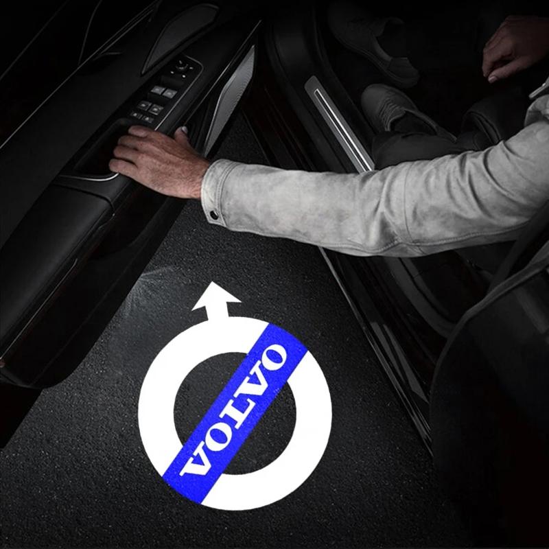 Car Door Wireless Welcome Light LED HD Projector Lamp Decoration Atmosphere Lights For Volvo Rdesign Polestar AWD V50 S60 XC60