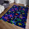 Arcade Stars Bowling Alley Carpet 90s Arcade Retro Rug Non-Slip Home Theater Movie Room Floor Mat Gamer Room Décor Retro Gift