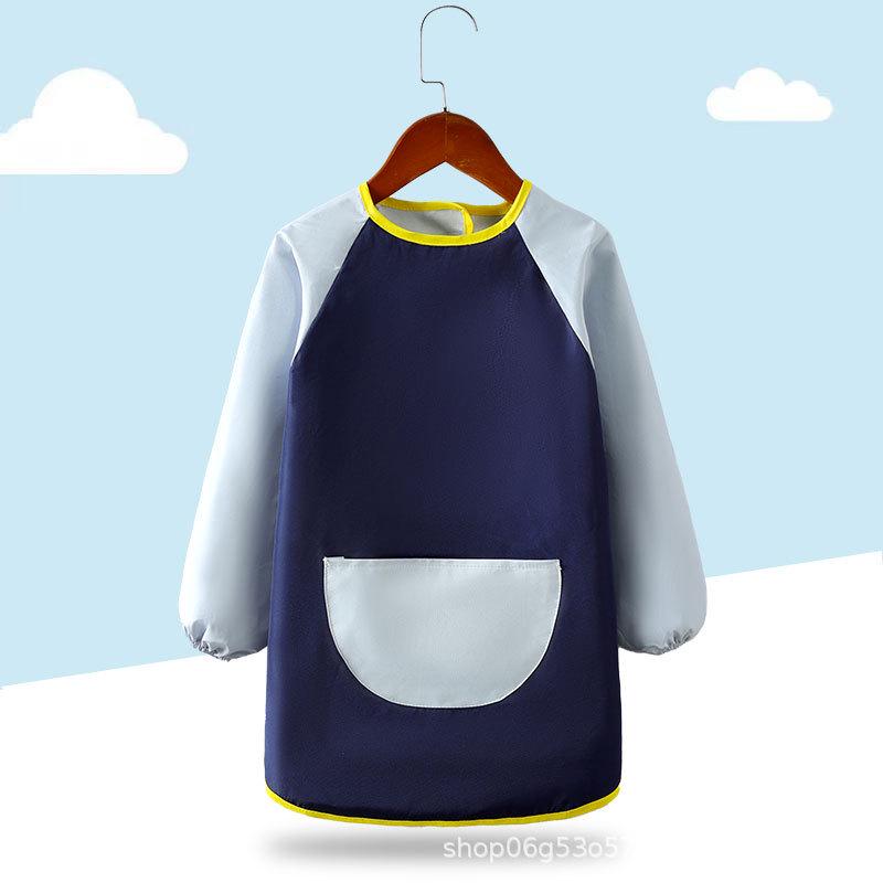 Grembiule Artistico Impermeabile Personalizzato per Bambini - Manica Lunga con Laccetti, Vestiti da Pittura Anti-Macchia