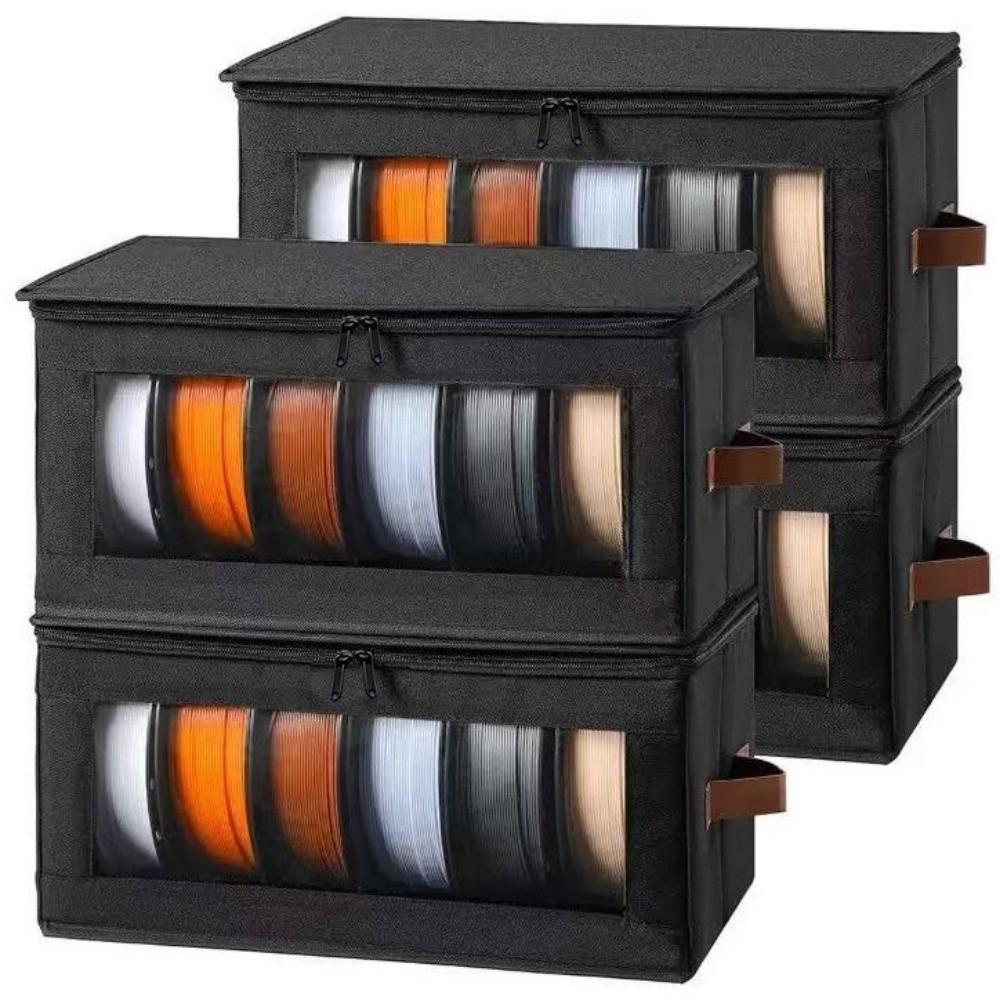 Portable Non-woven 3D Filament Storage Box Foldable Multi-Functional Storage Bag Visible Containers Dust Pack Home