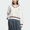 adidas Originals Houndstooth Sweatshirt V-Neck Knit Women Tops KC2687