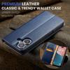 FIERRE SHANN For iPhone 17 Case PU Leather Flip Stand Wallet Phone Cover