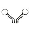 HK Kawasaki Mirrors and Right with Long Short Stays 10mm Universal Fit for Left and Right Handed Z2-type (Left Set) & [Black, Right-Handed Thread,