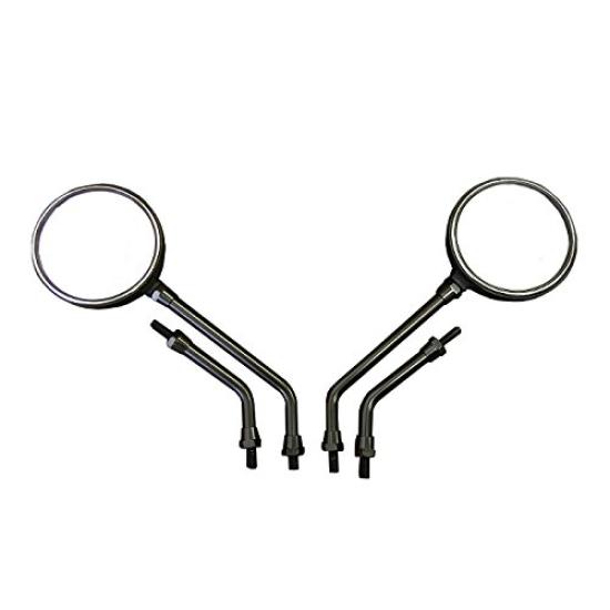 

HK Kawasaki Mirrors and Right with Long Short Stays 10mm Universal Fit for Left and Right Handed Z2-type (Left Set) & [Black, Right-Handed Thread,