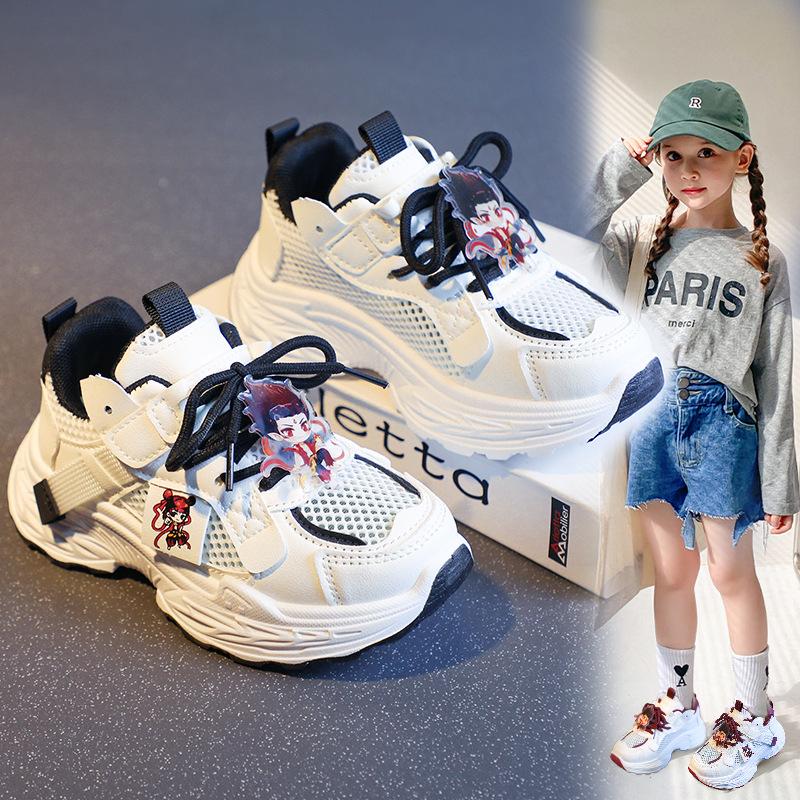 Cartoon Nezha popular all-match spring and summer new breathable all-match boys and girls casual sports shoes dad shoes