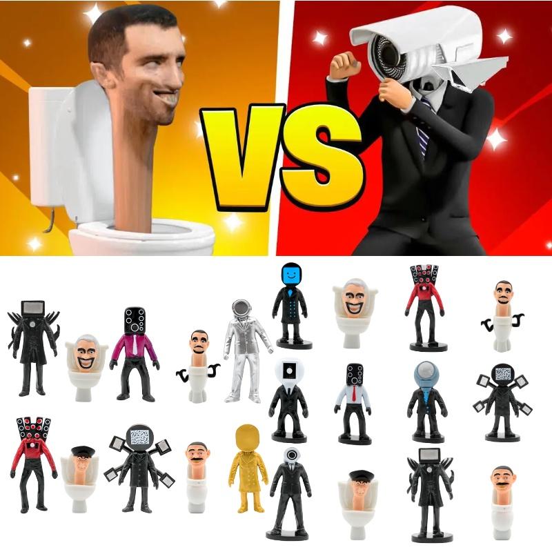 High-quality Pvc Material 2.5-4.5 Inch Toilet Man Vs Surveillance Man Action Figure Model Collectible