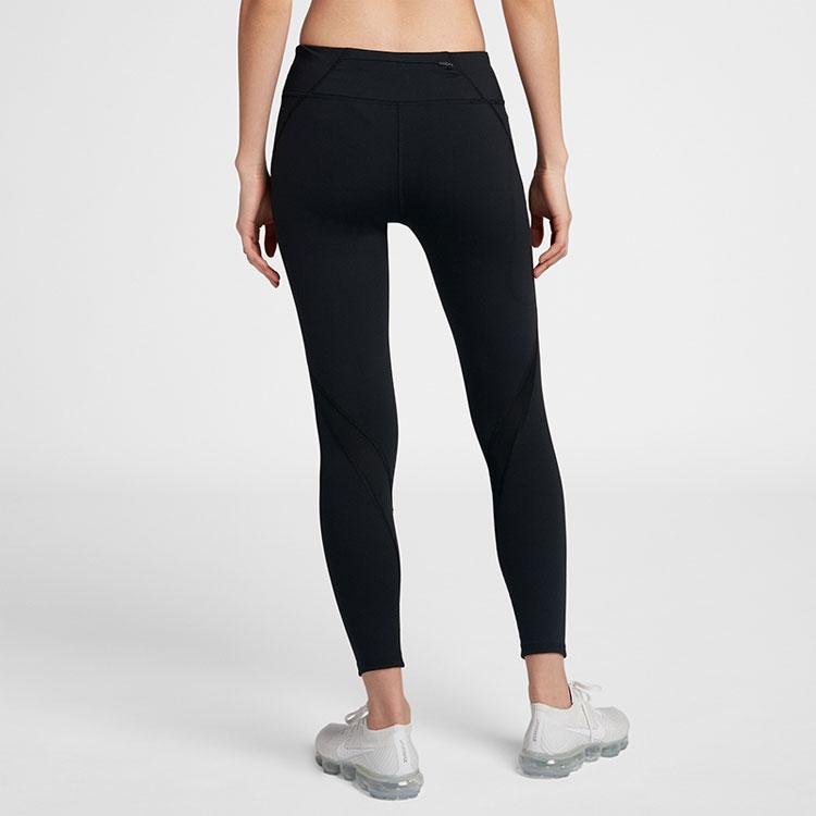 Nike High Elasticity Running Sport Tights Women Bottoms Black 890306-010