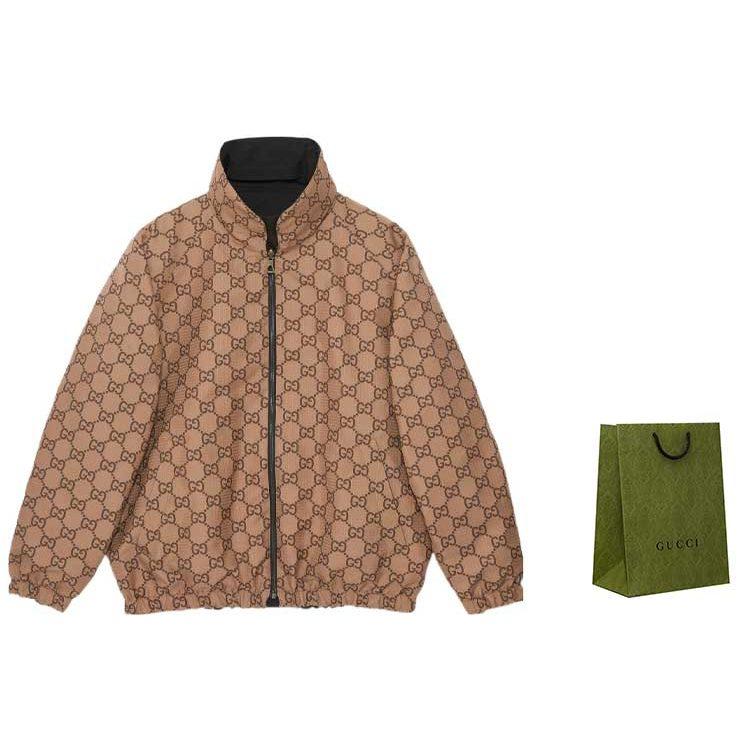 GUCCI SS23 Jacket Men's Brown Black 722511-ZALX2-1043