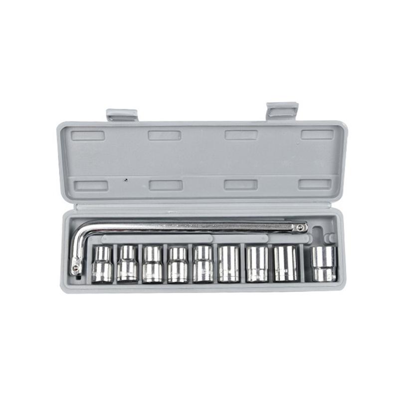 

10Pcs Ratchet Tool Set Sleeve Combination Kit Multifunctional for Auto Tricycle Wheel Repair Emergency