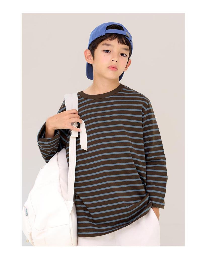 Unifriend24 Gestreiftes Kinder-T-Shirt im koreanischen Stil - Vielseitig & Locker geschnitten