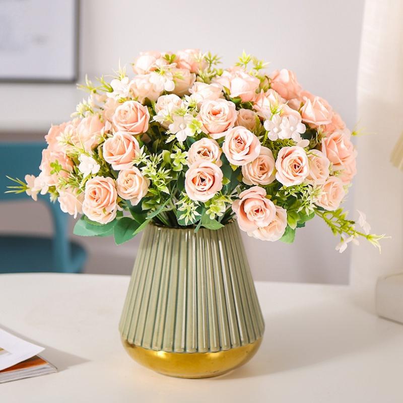 Simulated Flowers Artificial Flowers Bouquet Roses Wedding Flowers Handmade Flowers Artificial Flowers Scene Decoration