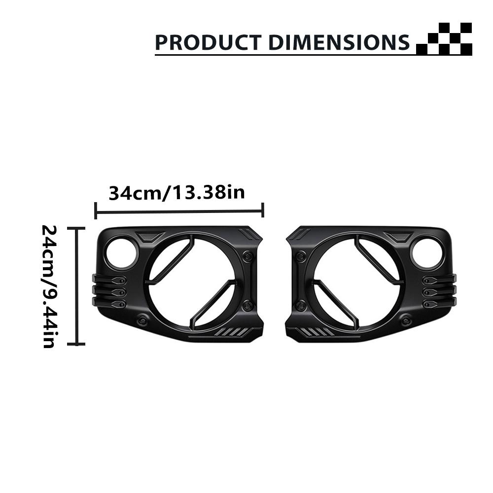 Headlight Trim Cover For Suzuki Jimny 2019 2020 2021-2026 Eye Lid Frame Exterior Decoration Car Accessories Carbon Fiber Look