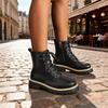 Ankle Boots For Woman  New Women Increased Boots Fashion Genuine Leather Black White Casual Motorcycle Luxury Shoes 655
