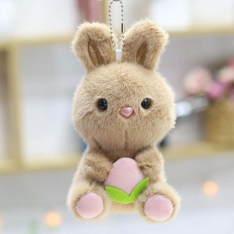 4-inch Plush Toy Doll Creative Pendant Claw Machine Keychain Doll Cute Little Rabbit Rag Doll