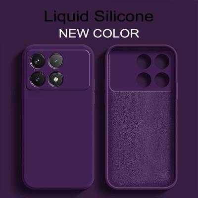 For Poco X6 Pro Luxury Liquid Silicone Soft Cover Phone Cases