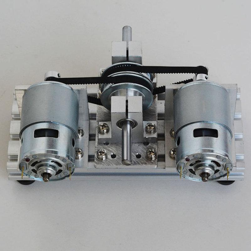 12V 24V DC Dual Spindle Motor Drive Kit 775 795 895 DC Motor Large Torque Timing Belt Pulley 60 80 Teeth Synchronous Wheels
