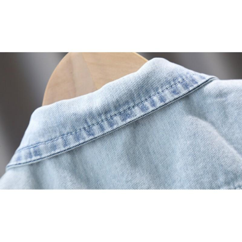 Boys' Spring/Fall Denim Vest Medium-Large Child Size Button-Front Outerwear Stylish Vest