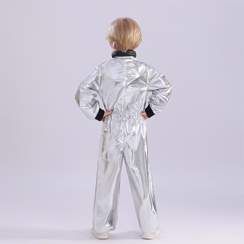 Kinder Halloween Astronauten-Raumanzug Kostüm - Weltraum-Thema Rollenspiel Outfit