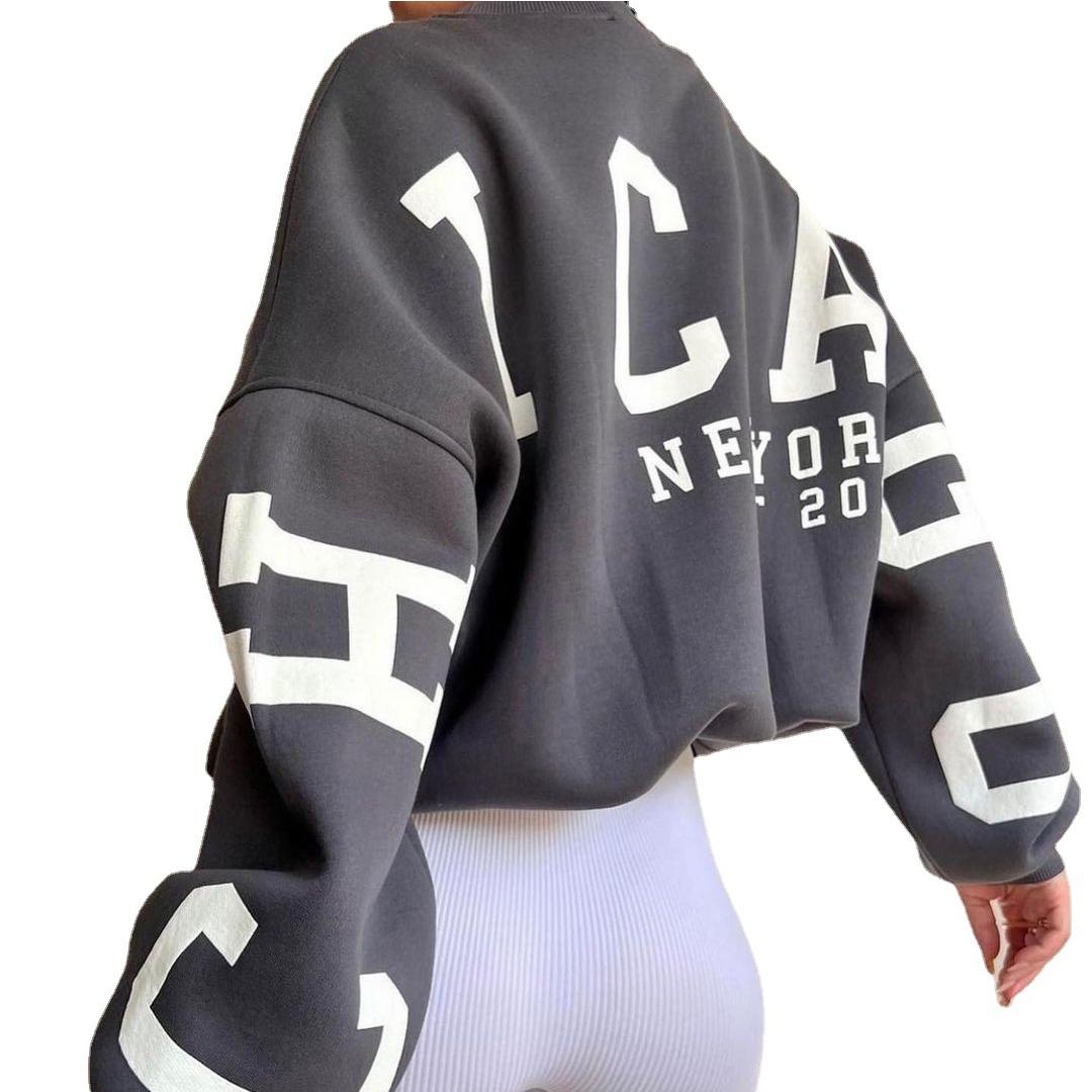 BITCED Женская повседневная модная толстовка с толстым верхом и длинными рукавами — фото 5