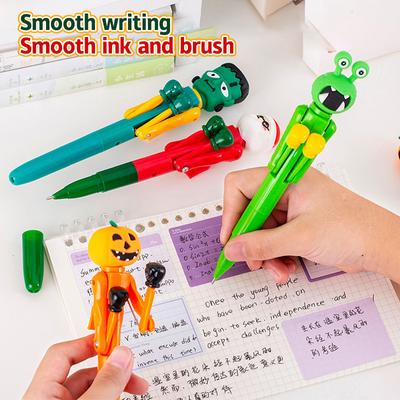 Karikatür Sevimli Boks Tükenmez Kalem Komik Yaratıcı Balkabağı Canavar Noel Baba Dekompresyon Kalemleri Öğrenci Kırtasiye Hediyeleri