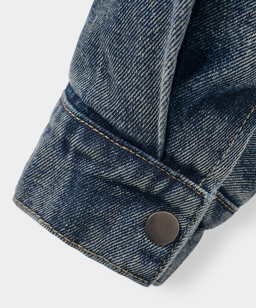 Dimitri Black 2Way Detroit Padded Jacket_Denim Dust Indigo
