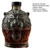 280ml Whiskey Decanter with Leak-Proof Seal Stopper Lion Design Large
