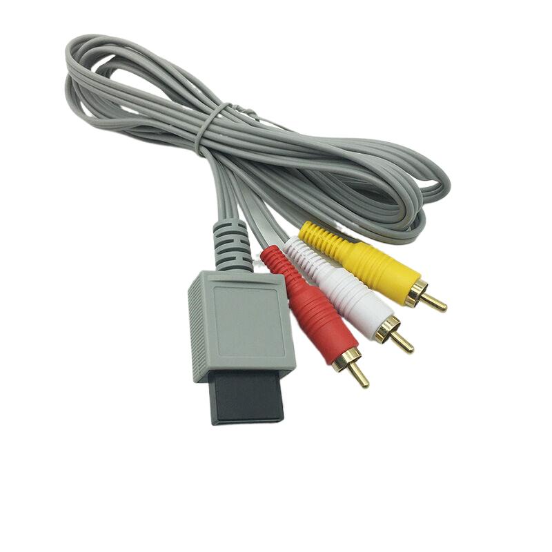 Composite 480P vergoldet 3Rca für Will Kabel 1,8 m 3 Rca Kabel für Nintendo Wii Controller Konsole Audio Video Av Kabel