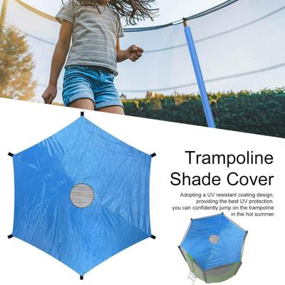 Rete ombreggiante per trampolino Protezione solare anti-UV Detriti fogliari Prevenzione insetti Telo impermeabile per trampolino Copertura ombreggiante pieghevole per trampolino da esterno