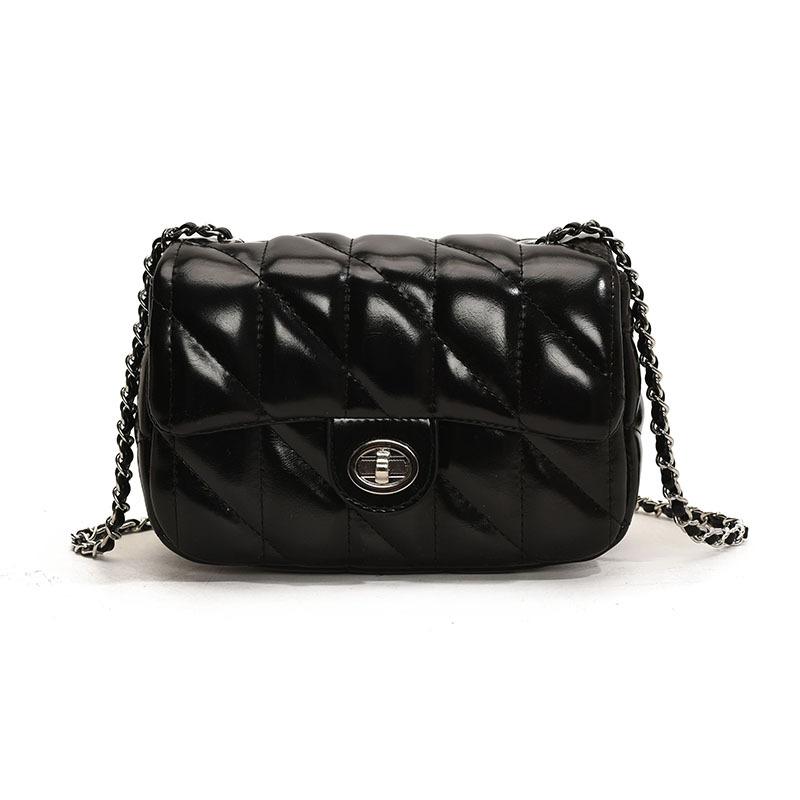 High-end small bag women's 2025 new trendy and fashionable women's shoulder bag, foreign-style texture diamond chain messenger bag