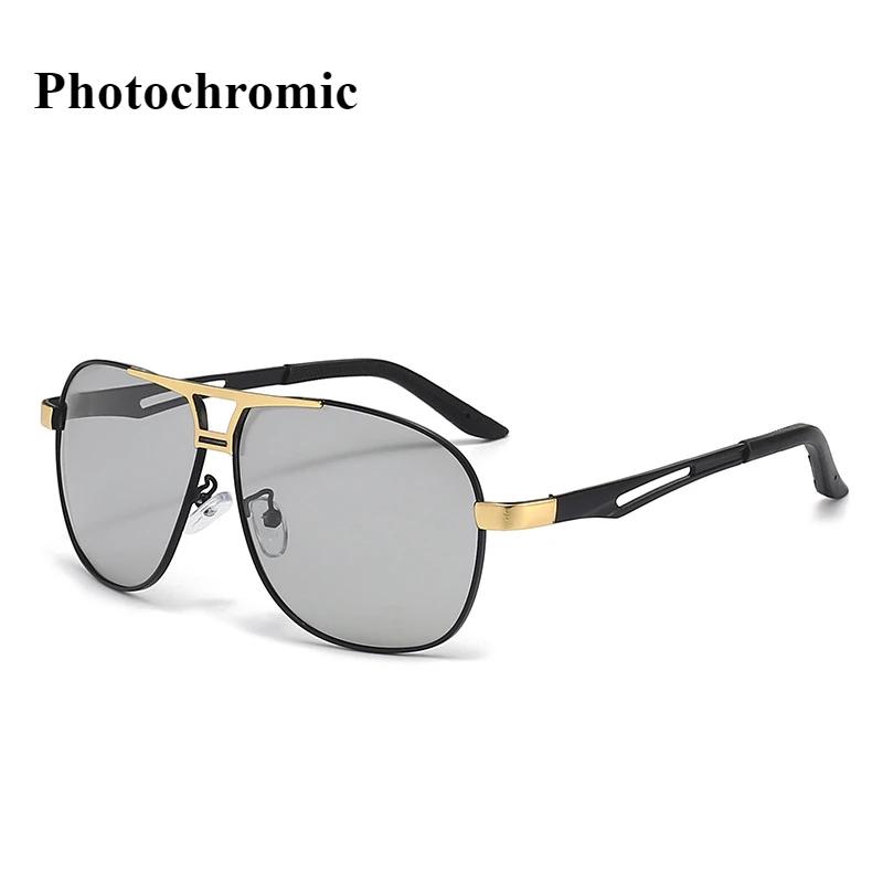 Sunglasses for Men Aviator Polarized or Photochromic UV Protection Military Style Metal Mirror Sun Glasses